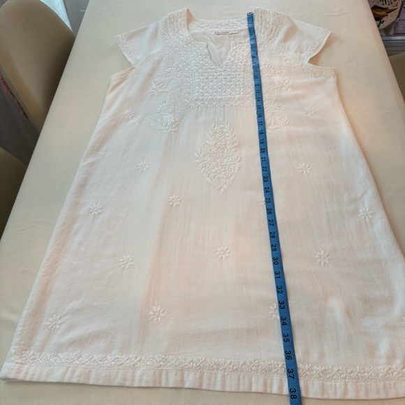 ROLLER RABBIT Faith Dress! Classic White Cotton Embroidered Shift Dress! Large - Picture 14 of 16